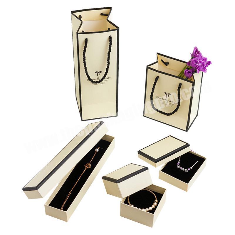 Amazon Ebay custom Black Hot sale cute with soft touch lamination paper jewellery box