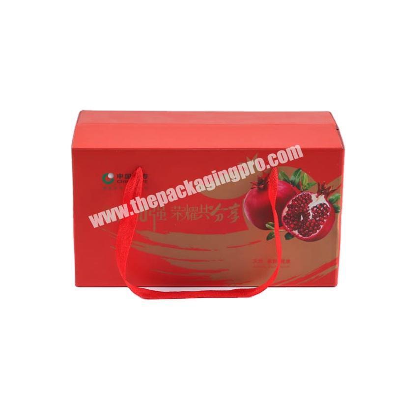 Apple Orange Cherry Paper Gift Boxes With Clear Window Cardboard And Vegetable Tray Size Packaging Carton Box For Fruit Pomelo