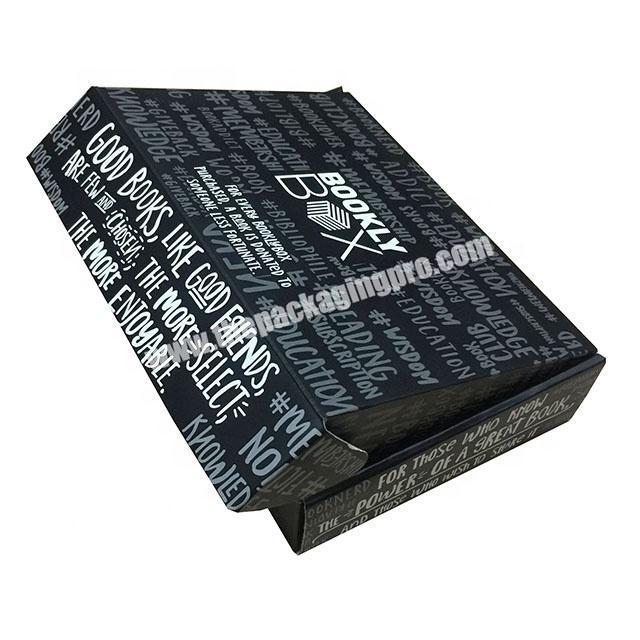 Attachable black color e flute corrugated paper mailing box