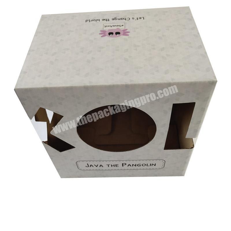 Attachable corrugated paper doll packaging box for baby gift