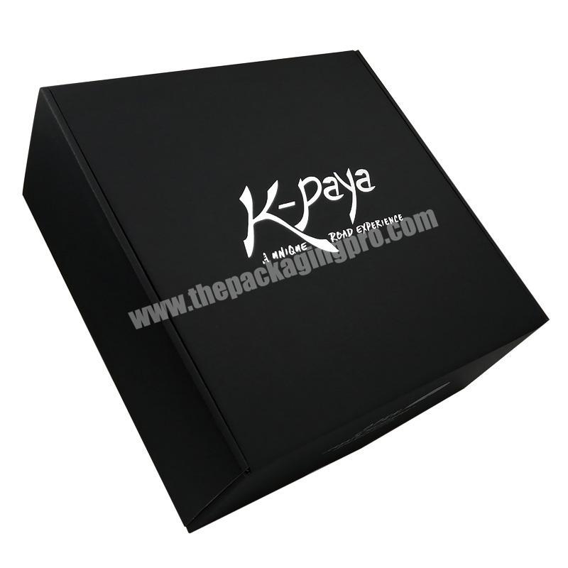 Attractive Appearance Black Packaging Boxes Matte Paper Box Pack Flat Shipping