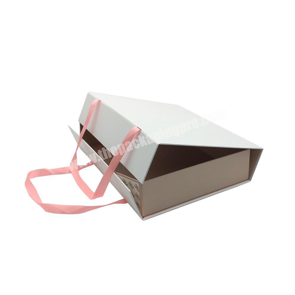 Baby clothes box with customized printing and ribbon closure