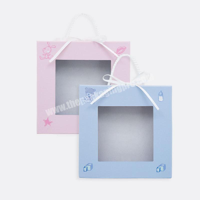 Baby gift box baby clothes gift paper box with window