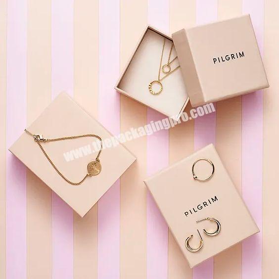 Beautiful Custom Logo Jewelry Packaging Necklace Set Box Bangle , Custom Shape Size Organizer Little Girls Jewelry Box