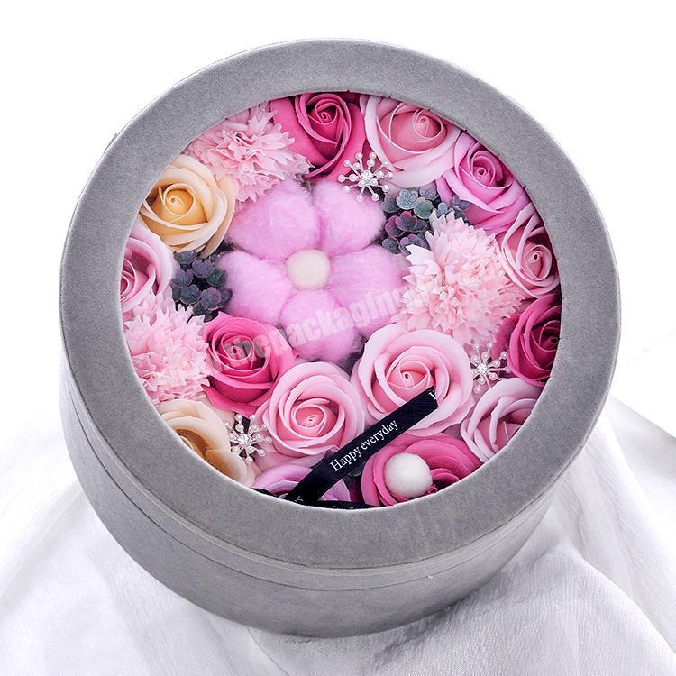 beautiful velvet empty wedding flower favor box for long lasting roses