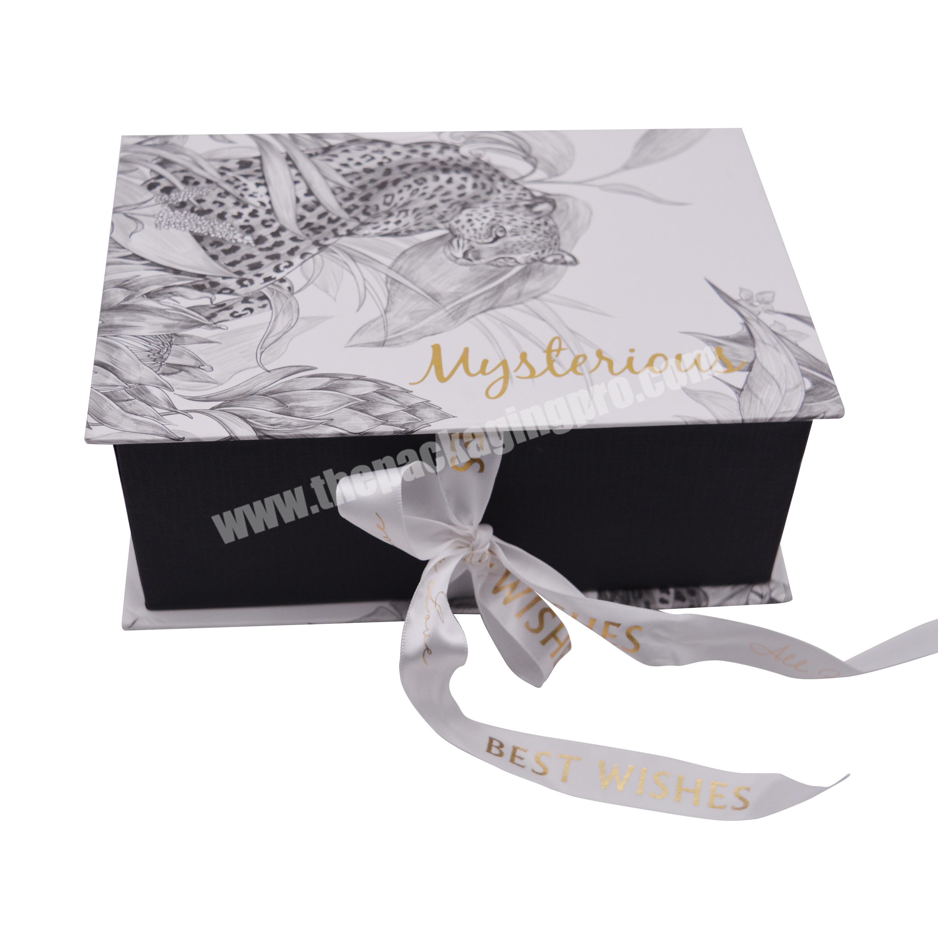 Beautifully Designed Corrugated Custom Logo, Marbled Gift Box With Ribbon, For Toys, Small Gifts, Perfume Packaging