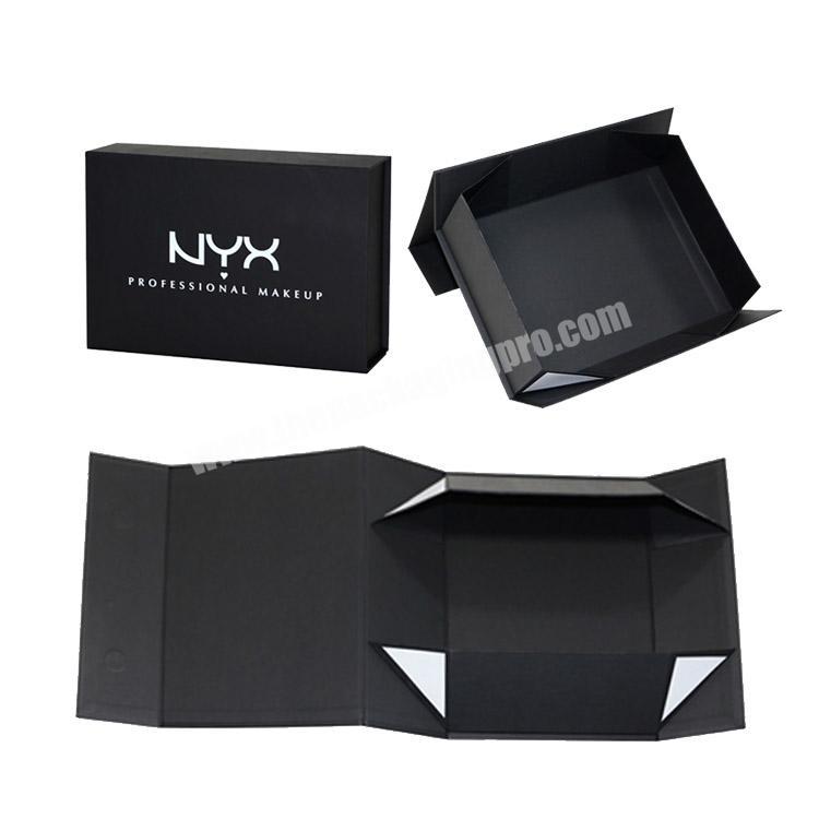 Beauty Black Foldable Folding box Collapsible Color Paper Gift Box With Magnetic Paper gift box in packaging boxes
