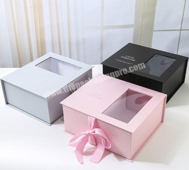 Beauty  Personal Care Mink Eyelash Paper Ribbon Package Box With Clear Pvc Window
