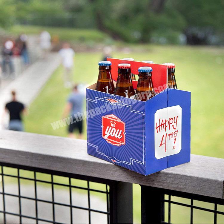 Beer Bottle Carrier Cardboard 6 Pack Bottle Beer Carriers 6 Bottle Beer Carrier