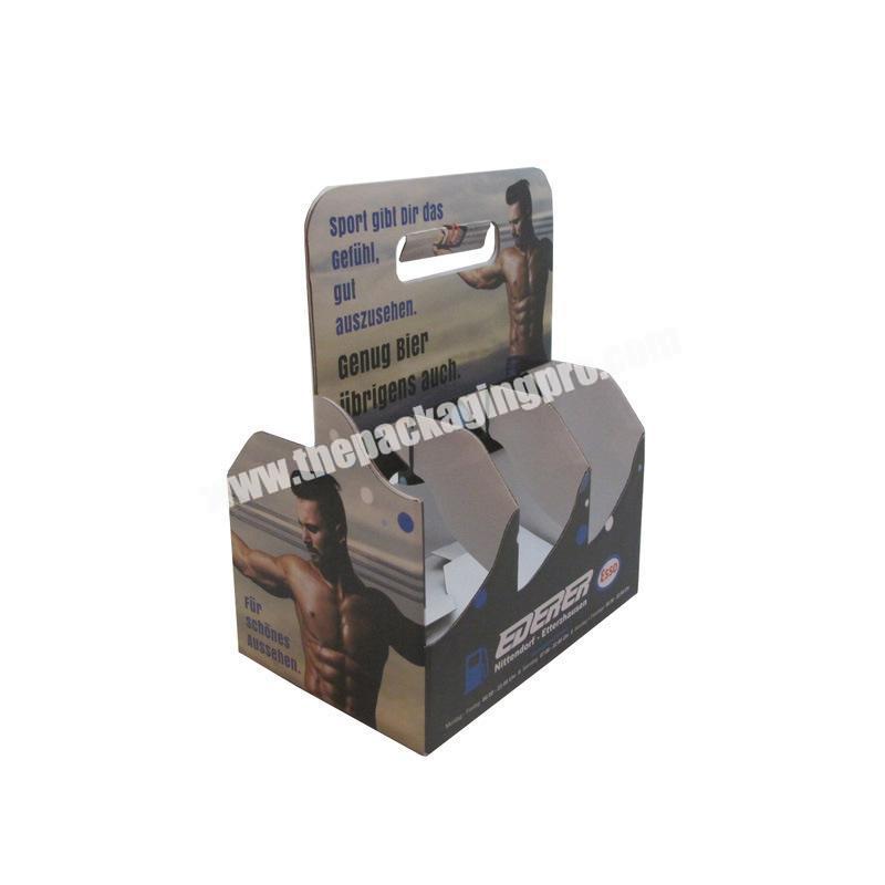 Beer box with handle divider paper