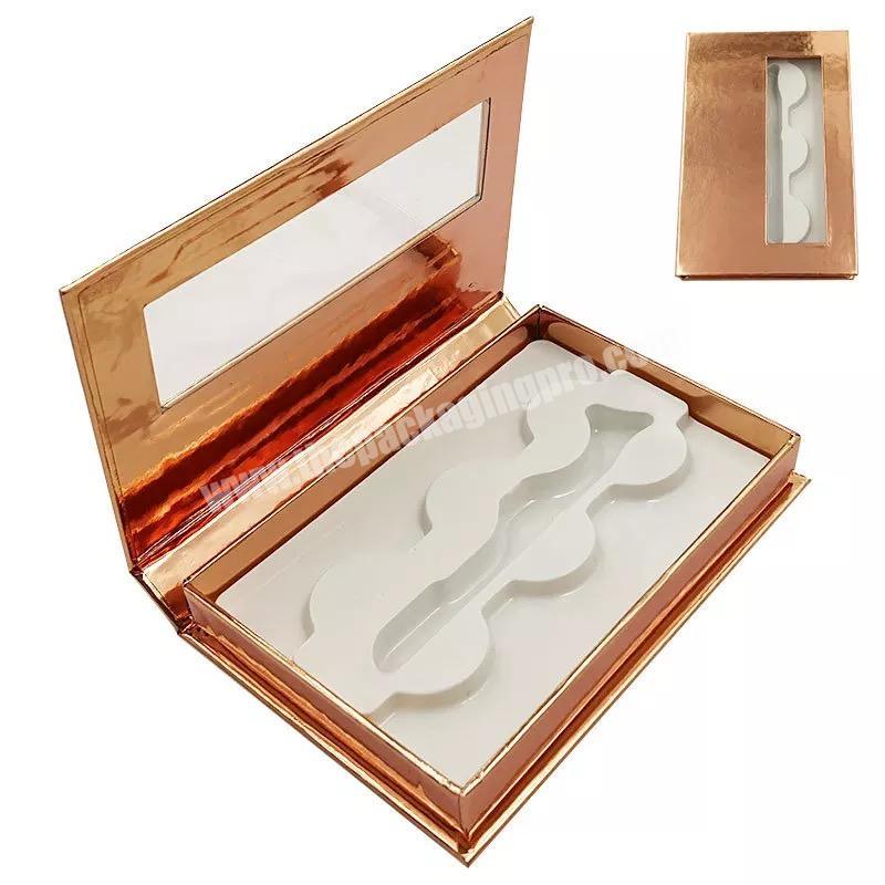 Beheart 3 Pairs Make Your Own 25MM 3D Mink Eyelashes Bulk Boxes Customize Eyelash Box Only