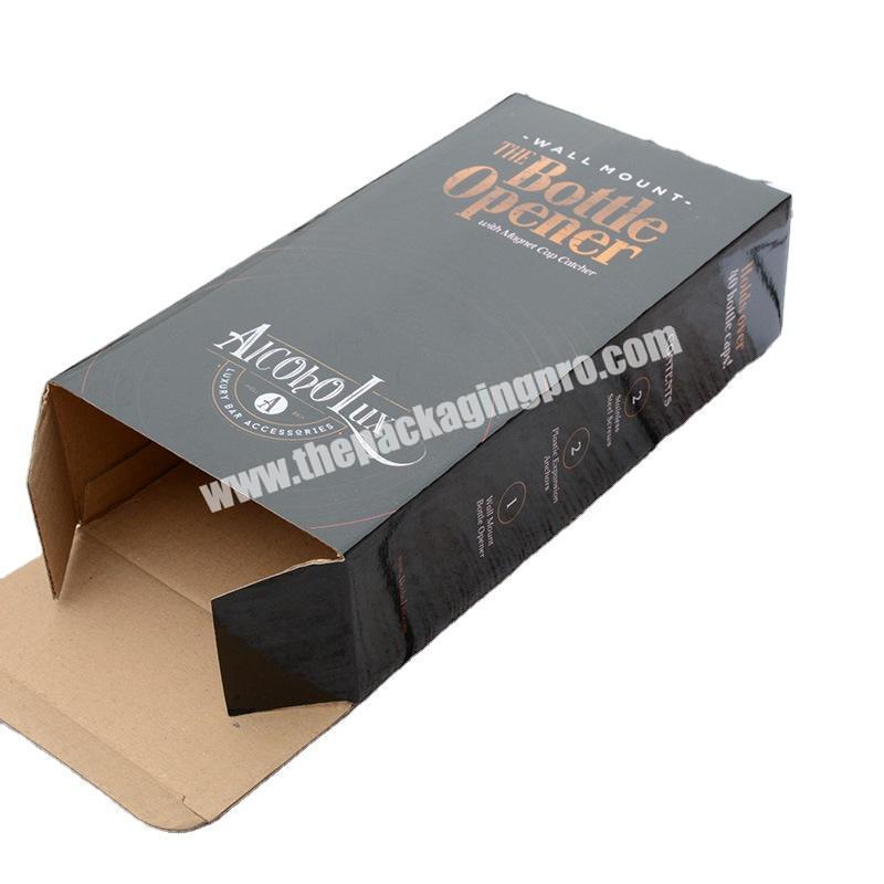Beheart Custom Black Print Wax Mug Corrugated Gsm Paper Wine Box For Cups Glass Dropper Bottle
