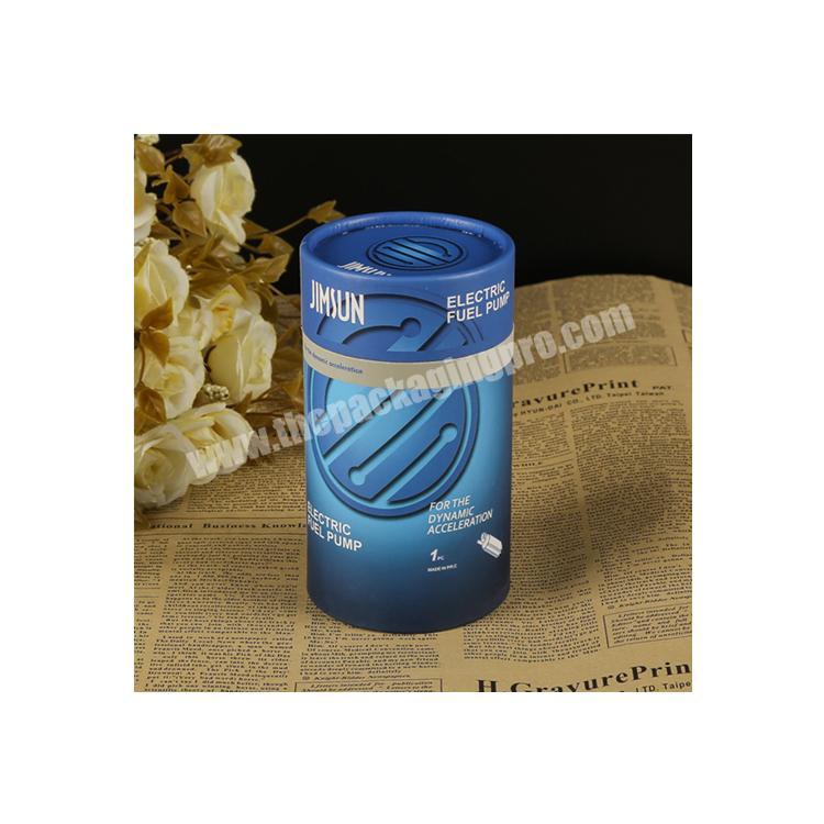 Beheart Custom Logo Biodegradable Electric Fuel Pump Paper Can Cardboard Cylinder Paper Cans Round Box Packaging Tube