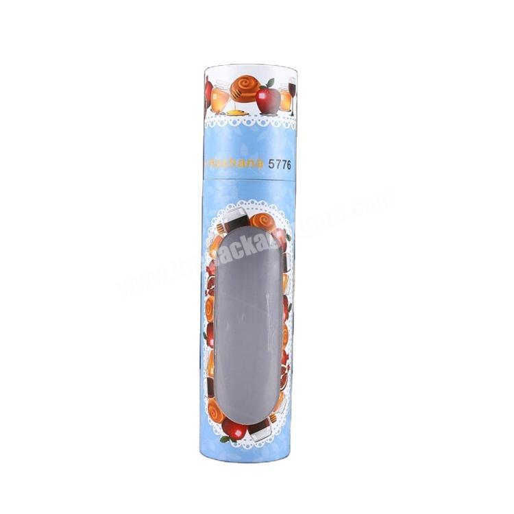 Beheart Custom Transparent Window Food Grade Paper Dried Fruit Oatmeal Can Cylinder Shape Paper Cans Round Box Packaging Tube