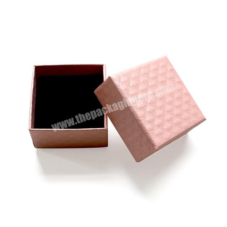 Beheart Customize Printing Logo Pink Foam Insert Small Items Decorations Gift Boxes Ring Jewelry Packaging Lid And Bottom Box