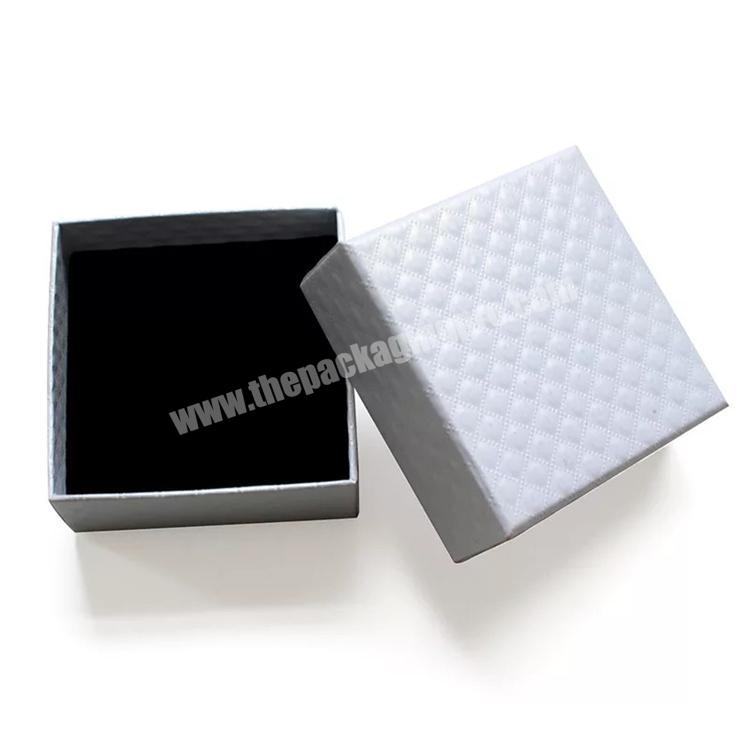 Beheart Customize Printing Logo White Foam Insert Small Items Decorations Gift Boxes Ring Jewelry Packaging Lid And Bottom Box