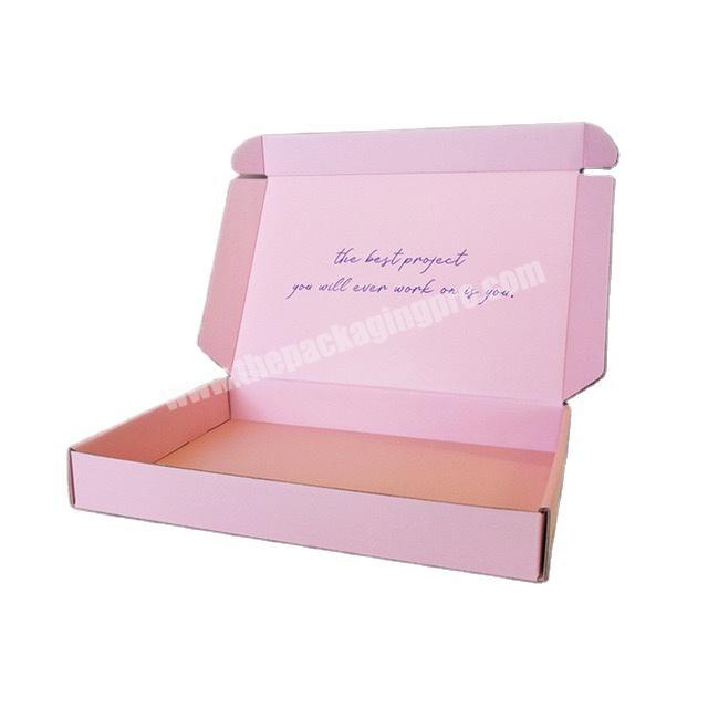 Beheart  Fanny Printing Custom Pink Corrugated Cardboard Mailer Box Packaging Gift Boxes For Packing