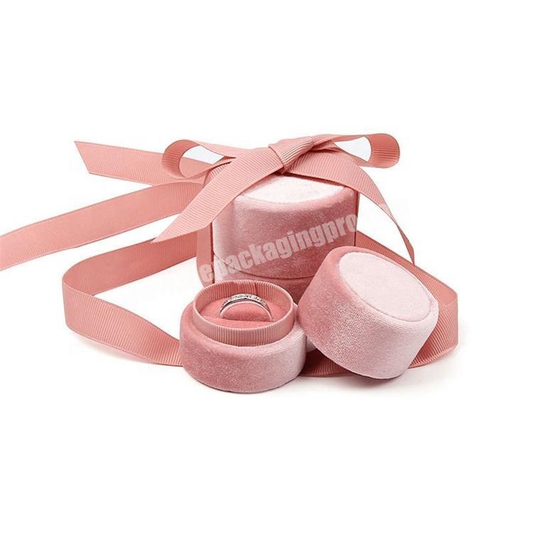 BeHeart Less Price Beauty Beheart-Butterfly Ribbon Ropes Case Pink Cylinder Corduroy Jewelry Boxes Big Ring Sweet Girls Gift Box