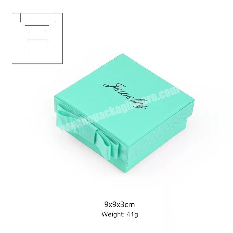 Beheart Light Green Fancy Luxury Mini Portable Necklace Paper Jewelry Gift Packaging Box For Women