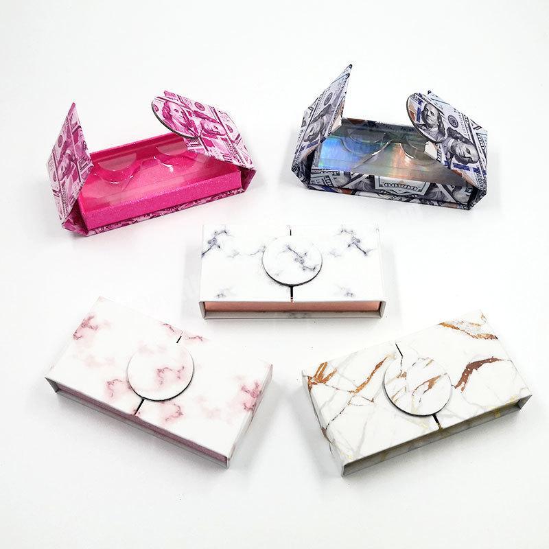 Beheart Money Print Custom Luxury Matte Uv Raised Eyelash Eyelashes Paper Packaging Box