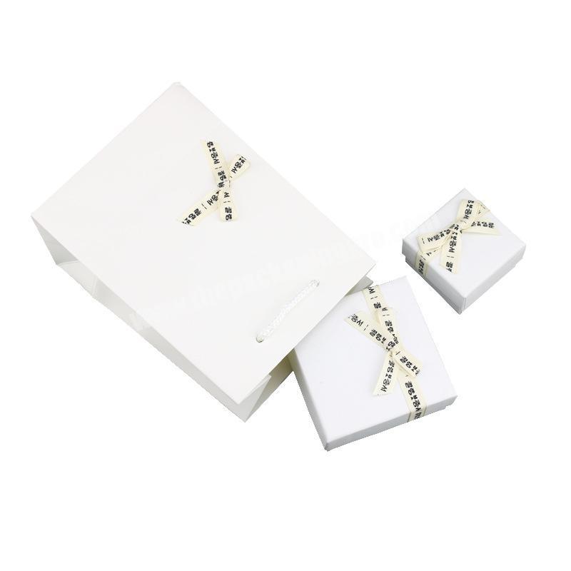 Beheart Premium White Custom Logo Printed Necklace Bracelet Pendant Packaging Jewelry Packing Box For Girls
