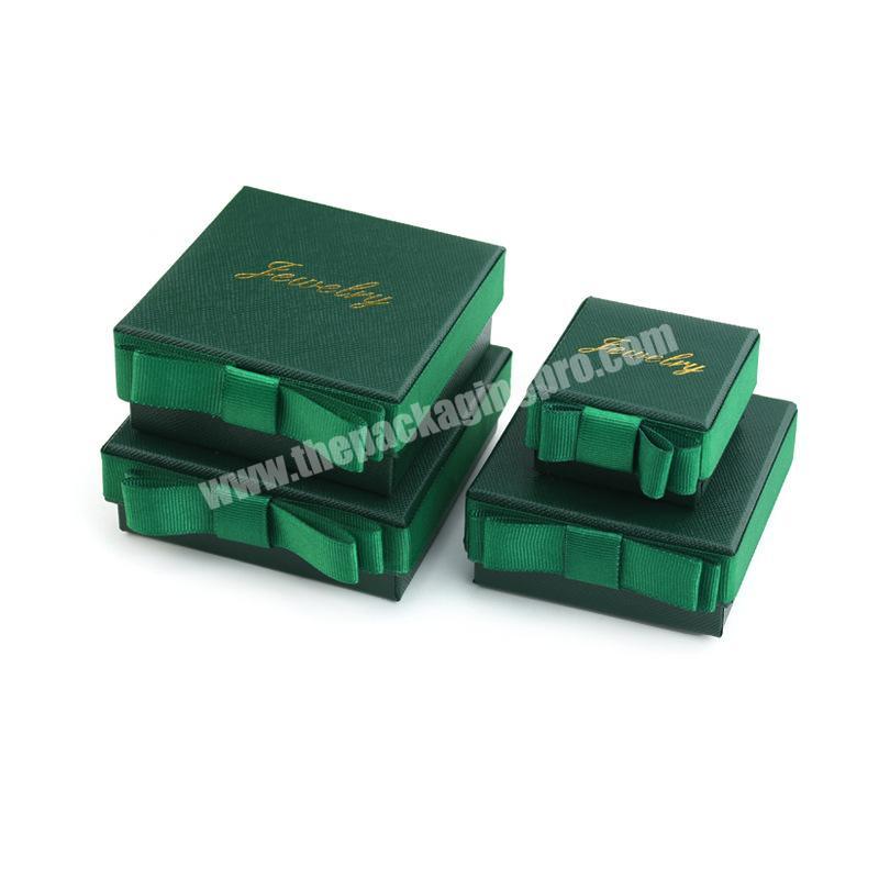 Beheart Small Custom Ring Luxury Paper Leather Silk Bow Storage Jewelry Packaging Box With Logo For Jewelry