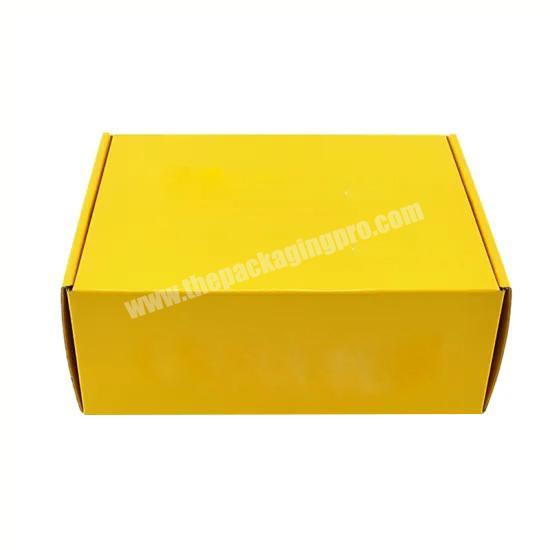 BESPOKE aircraft yellow carton packaging two tuck end 3ply corrugated box