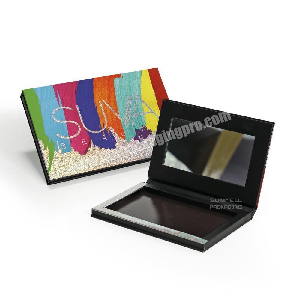 bespoke empty custom magnetic cardboard eyeshadow palette for cosmetic packaging