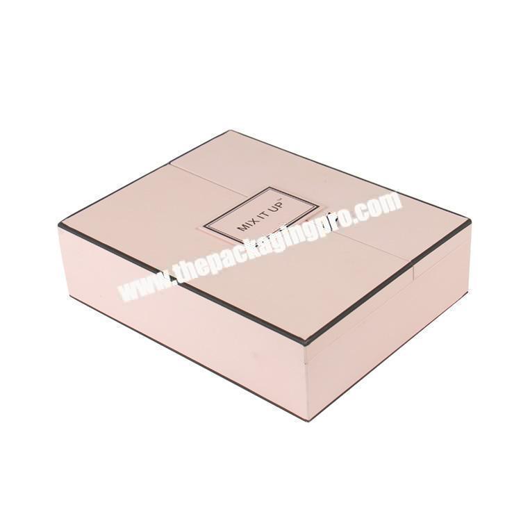 bespoke luxe pink two doors cardboard packaging perfume gift set box