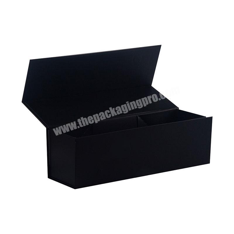 Bespoke luxury black magnetic closure stainless steel mugs packaging gift box