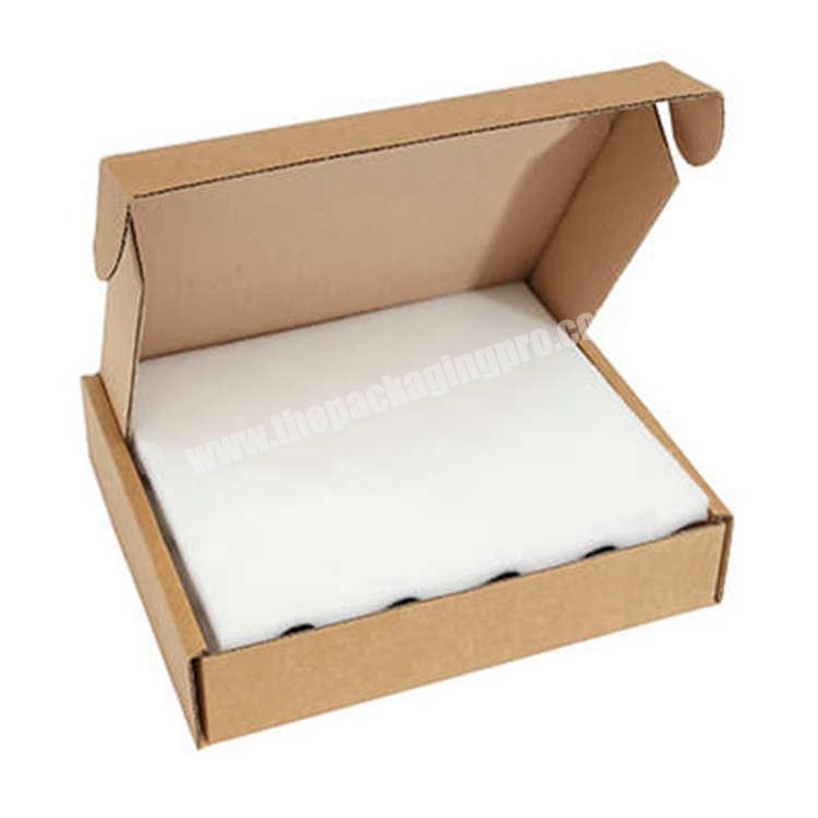 Best Quality 6x4x3 Size Black Plain Color Printed Corrugated Paper Box With Foam Insert