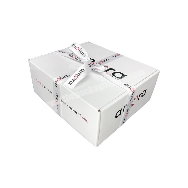 best quality best selling clothes carton box with ribbon