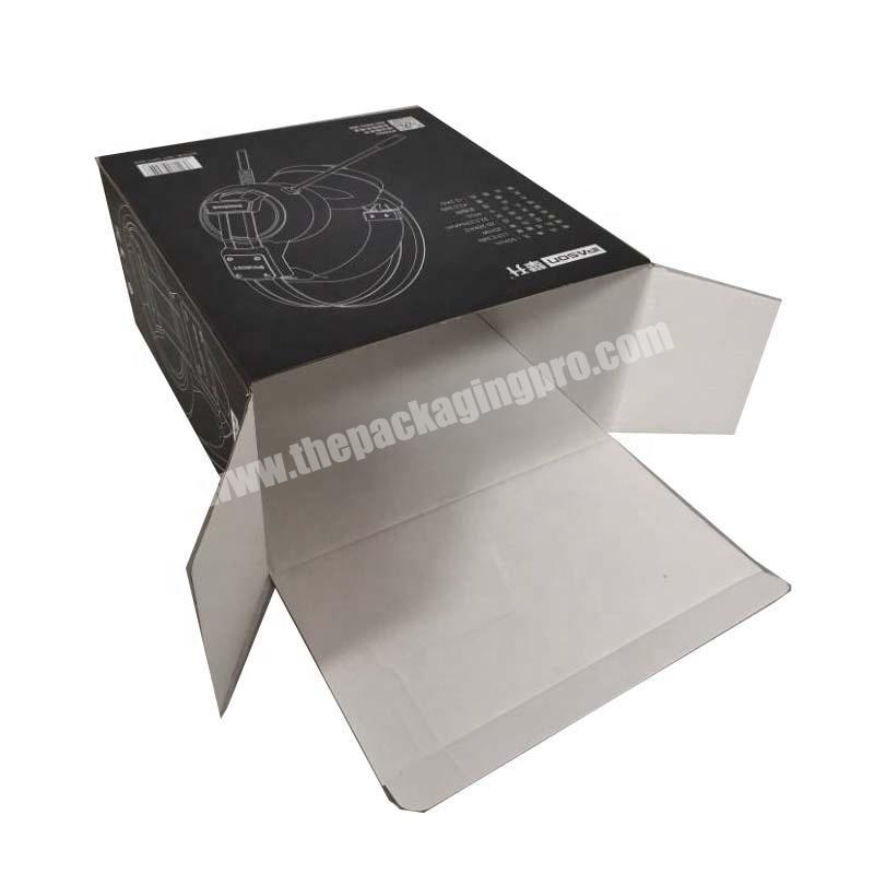 Best quality corrugated paper headphone packaging boxes with custom design
