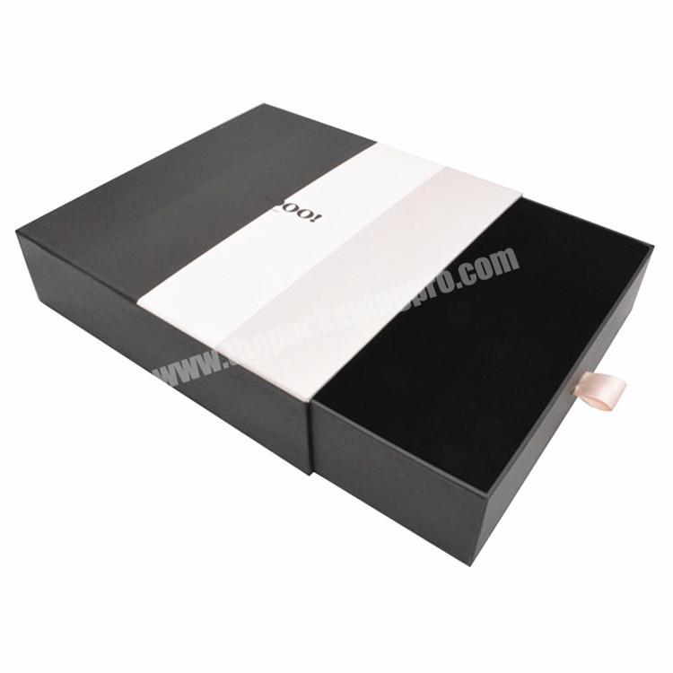 Best quality custom your own logo luxury spot UV souvenir cosmetics pull out cardboard drawer packaging boxes for weddings