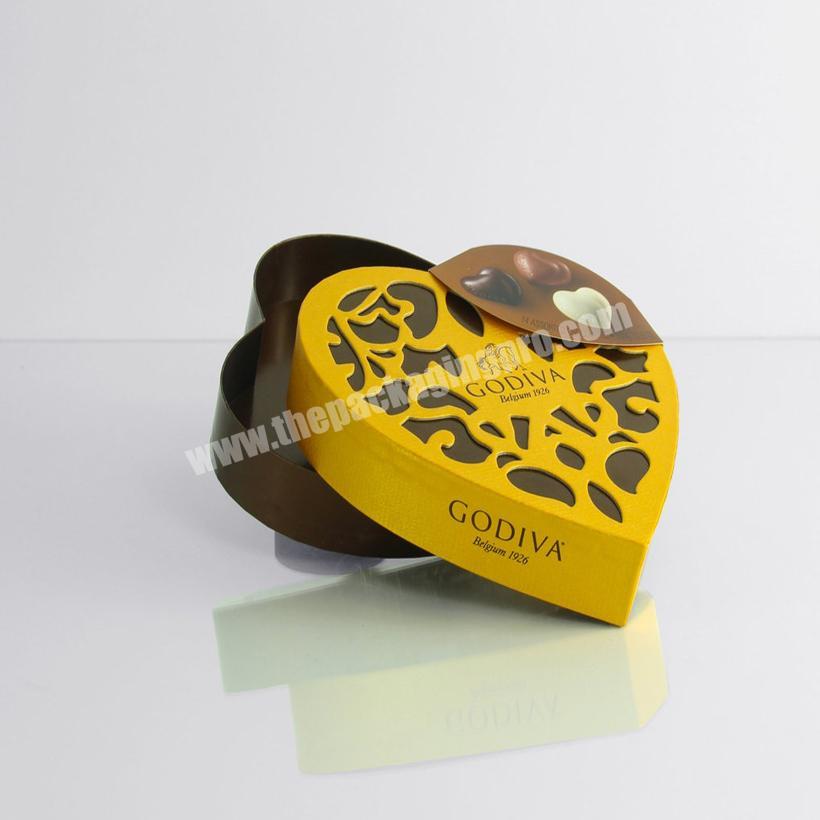 Best Sale Lovely Heart Shape Gift Box For Chocolate Packaging With Lid