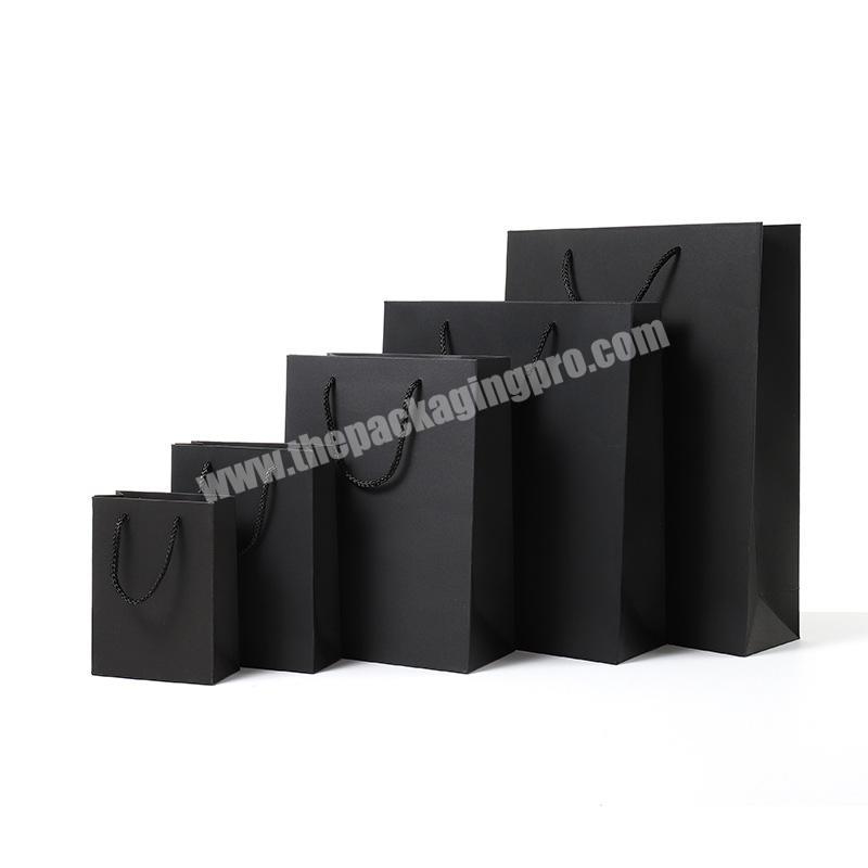 best selling a variety of sizes Customizable black hand paper bag gift packing bags