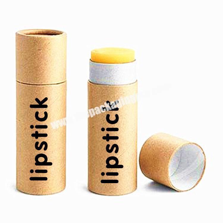 Best-selling brown kraft paper gift box custom cosmetic kraft paper tube for lip balm
