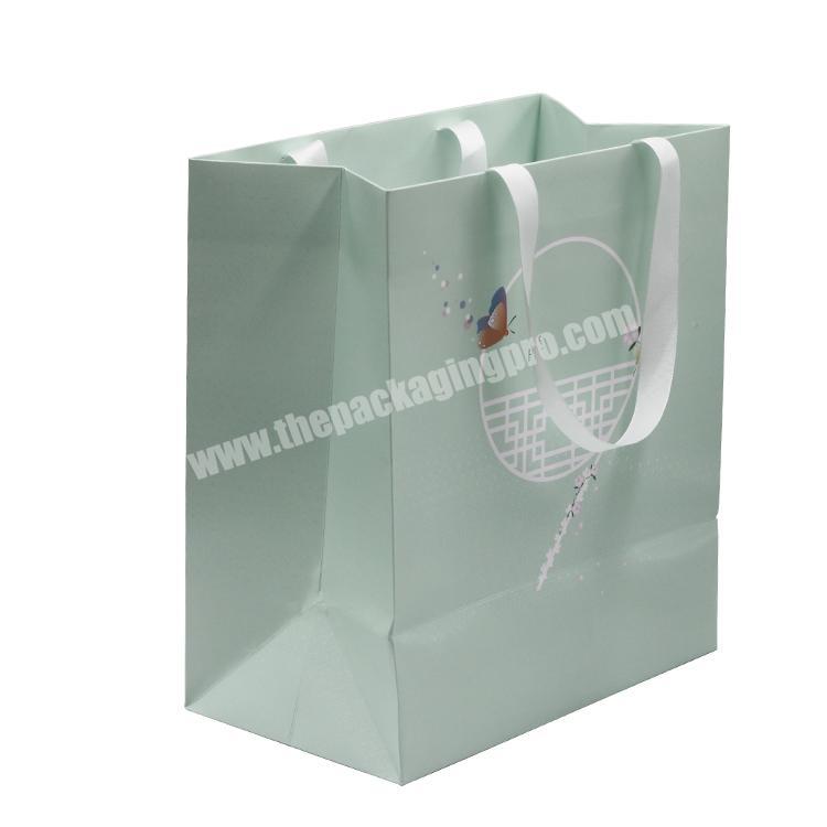 Best selling products Light green paper bag clothes packing paper bag custom shopping paper bag