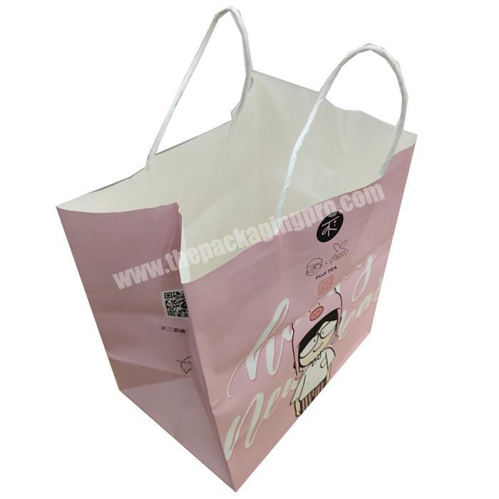 Best selling products Light Pink paper bag clothes packing paper bag custom shopping paper bag
