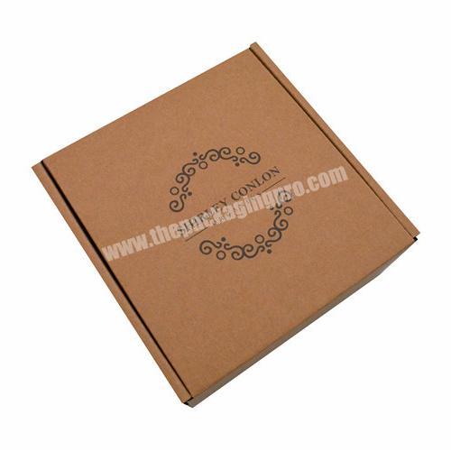 Best Strong quality Handmade Shipping Mailer Gift Box Custom logo Kraft Matt Black inside For Packing pen Wigs And Bundles