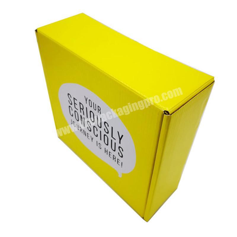 Big Size Clothing Paper Cardboard Yellow Color Retail Box Packaging,Clothing Packaging Box