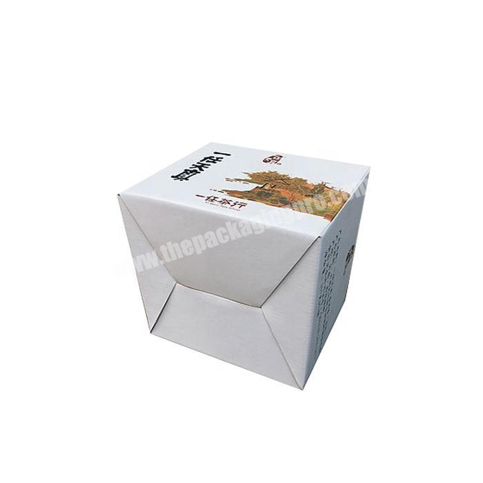 Big size white cardboard corrugated paper packaging box with handle