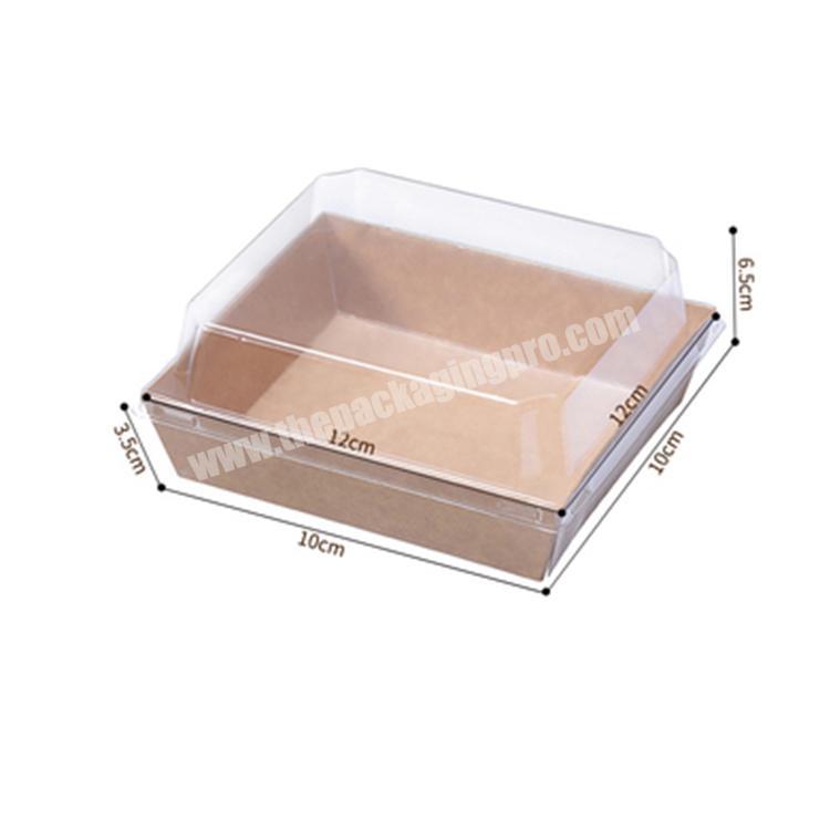 Biodegradable Kraft Square Lunch Box Food Storage Container Box Sandwich with Lid