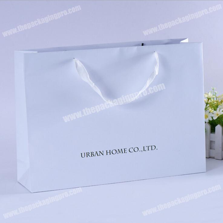 Biodegradable recycled white custom craft paper bag