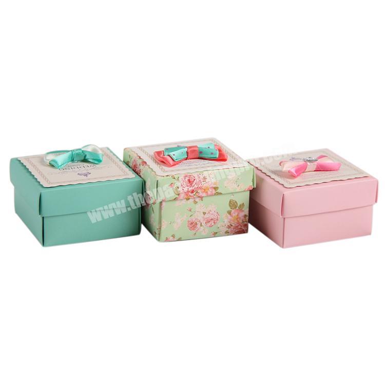 Birthday Gift Packaging Present Paper Packing candy cardboard gift box with bow and tassel