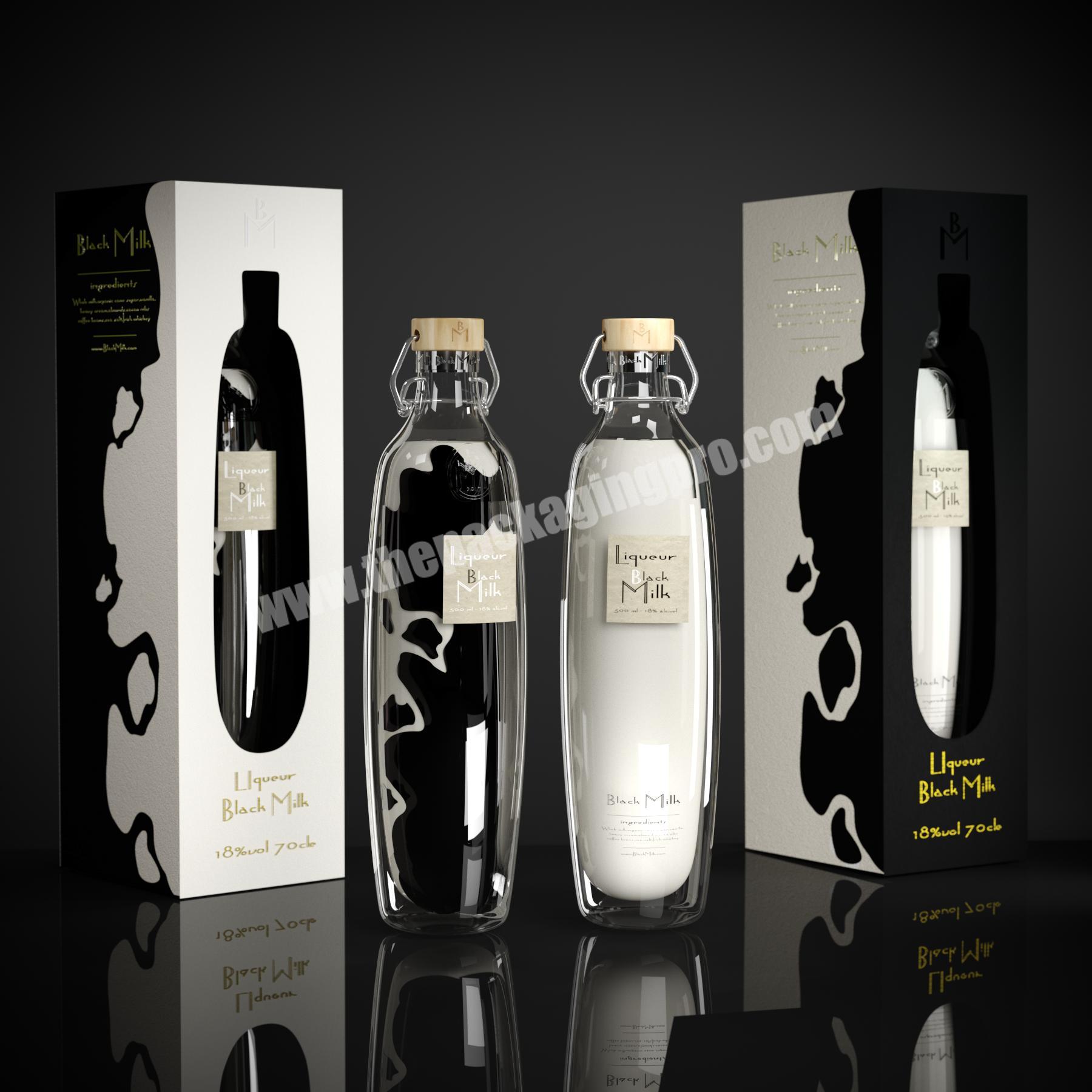 Black and white new design packaging box for wine glasses