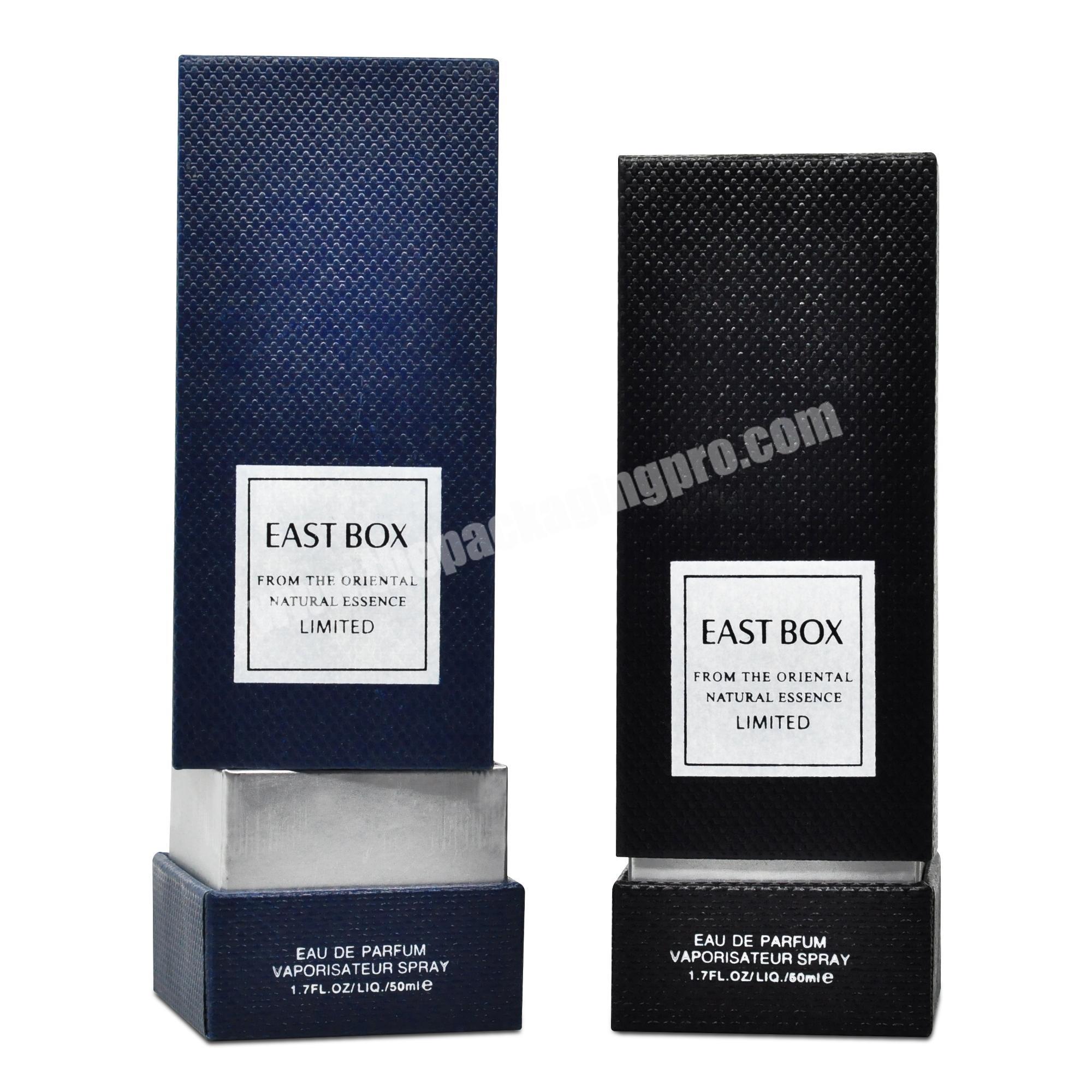 Black and white Paper Perfume Bottle embossing printing Box Luxury Exquisite box