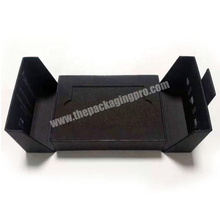Black Cardboard Paper Packaging Credit Card Gift Box With Magnet Closure