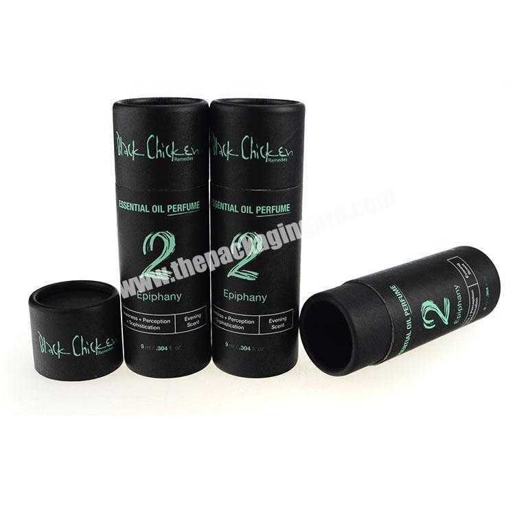 black cardboard tube round cosmetic paper tube for bottle