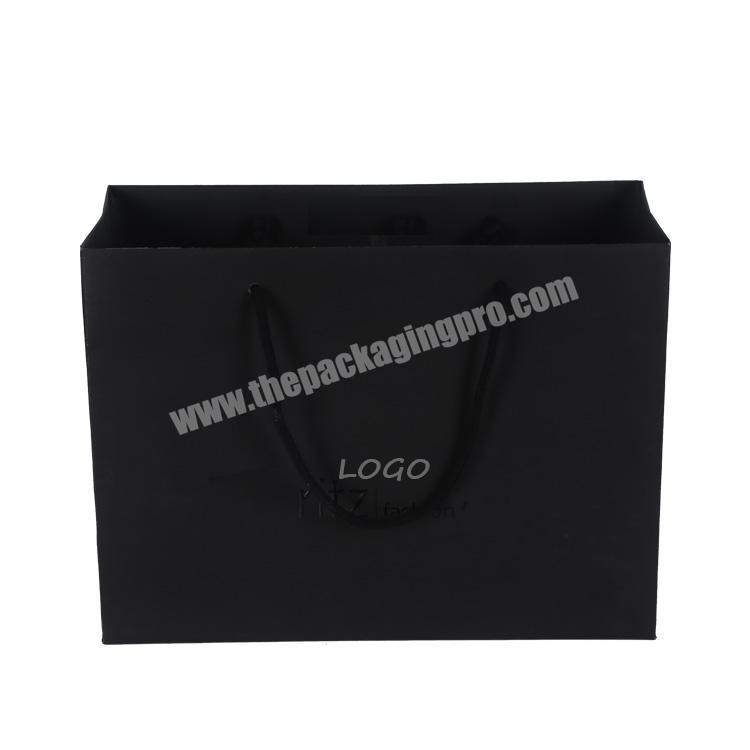 Black color luxury shopping paper bag wholesale